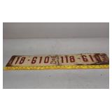 1923 WIS license plate pair