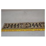 1930 WIS license plate pair
