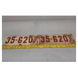 1923 WIS license plate pair