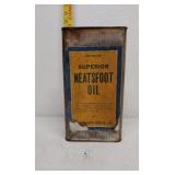 1gal Neatsfoot oil can ad Marshall-Wells