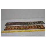 1926&29 WIS license plate pairs