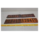 1920&28 WIS license plate pairs