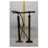 Hand tire pumps wood handles