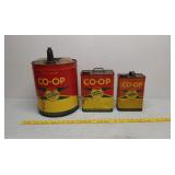 1 2 5 gal oil cans CO-OP