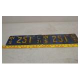 1931 WIS license plate pair