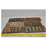 1915-25 WIS license plates