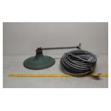 Porcelain filling station lamp W/ conduit 14"