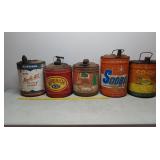 5 oil cans 5&6 gal advertising