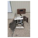 Excalibur type trunk and Kochs barber chair