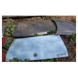 2 car hoods and Gran Torino trunk displays