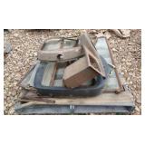 Pallet Model T parts and windshield etc