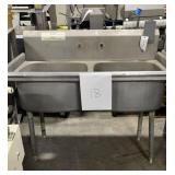 Dbl sink 34"H×28"L×51"W. 10" Tub depth