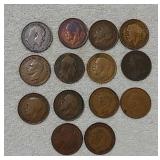 British large pennies