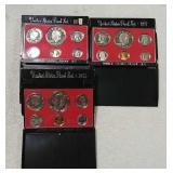 3 Proof sets 1973,1975,1776-1976