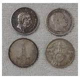 4 foreign coins