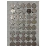 40 Buffalo nickels