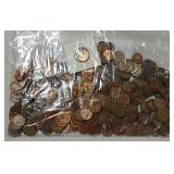 Wheat pennies approx 2.5lbs.
