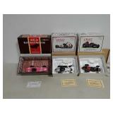 3 diecast race cars