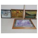 Framed wildlife prints