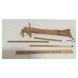 C.M. Powers brass gun cleaner rod w/ driver&oiler