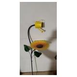 Sunflower garden art stake