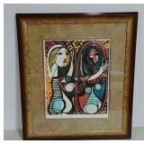 Framed "women at the mirror" print