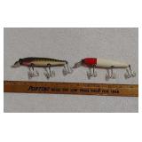 2 wooden lures