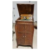 Victor floor model phonograph