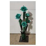 Blue flowers made of tin art