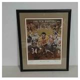Framed Walter Payton print signed numbered