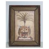 Framed palm tree print