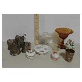 Ceramic eggs, holders, candy dishes, & more