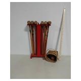 Wooden croquet set