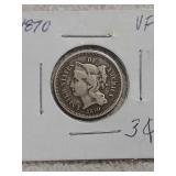3 cent 1870 coin
