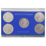 5 Morgan dollar Mint set