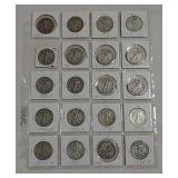 20 Walking Liberty half dollars 1918--1935