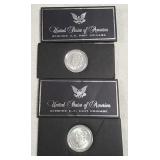 2 Morgan dollars 1890S & 1889