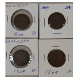 4  2 cent coins