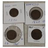 4 2 cent coins
