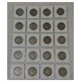 20 Liberty Walking half dollars 1918--1947