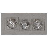 3 Silver Eagles 1996, 2002, 2003