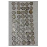 50 Mercury Dimes
