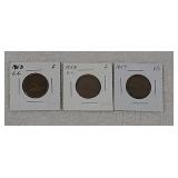 3 Flyng Eagle pennies 1858, 1858, 1857