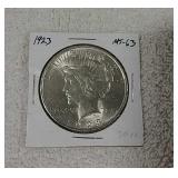 2 Peace dollars 1922 & 1923
