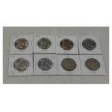 8 Franklin, Kennedy, Walking half dollars 1964 &