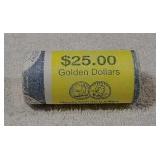 $25 roll of golden dollars