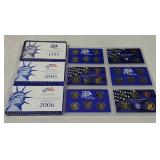 3 United States proof sets 1999, 2005, 2006