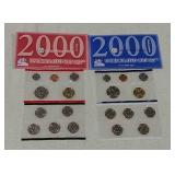 2 Uncirculated coin sets 2000 Philadelphia &