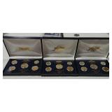 3 24kt coin sets 2000, 2000, 1999