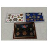 3 Foreign coin sets